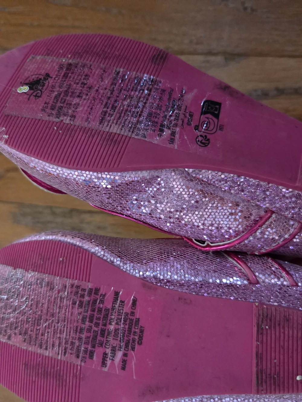 Disney Mouse Pink Glitter Mary Jane Shoes for Kids. Size 11/12